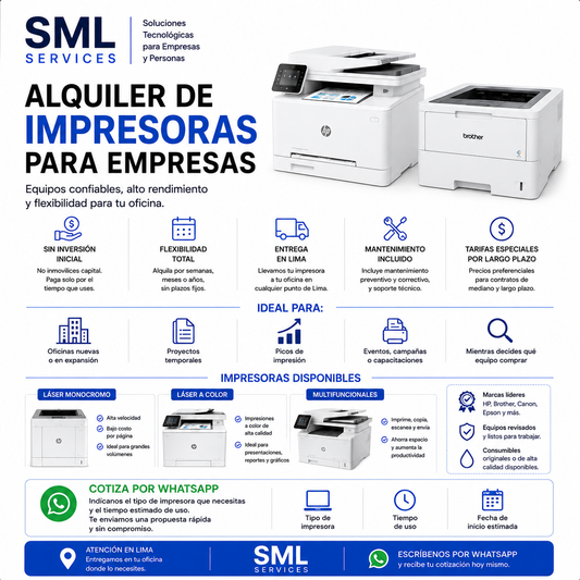 Alquiler de Impresoras para Empresas en Lima